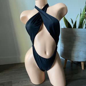 Exotic Bikini/Dancewear-Sexy black Micro Monokini criss cross thong Style