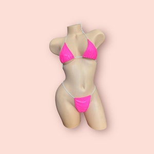 Exotic Dancewear-Sexy HOT neon pink Micro 2 pc, thong Style