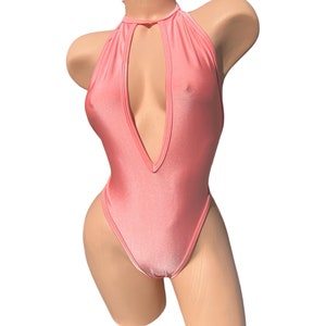 EXOTIC DANCEWEAR- Sexy pink peach Stripper key hole bikini Exotic Wear