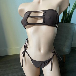 Exotisch Dancewear-Sexy HOT braun Bikini zweiteilig