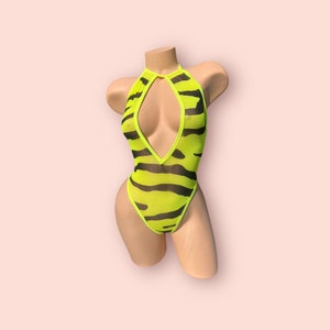 EXOTIC DANCEWEAR- Sexy neon Stripper key hole bikini Exotic Wear