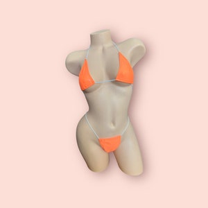 Exotic Dancewear-Sexy HOT neon orange Micro 2 pc, thong Style
