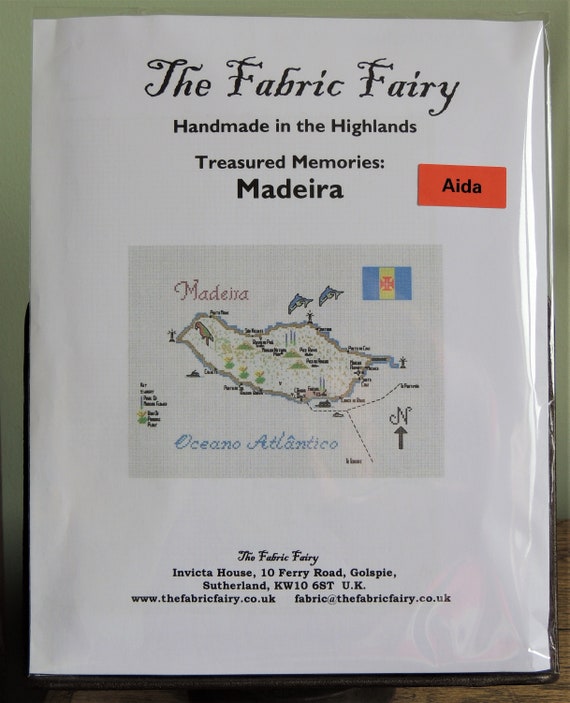 Madeira Cross Stitch map embroidery kit 14count Aida fabric Art