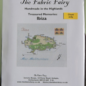 Cross Stitch kaartborduurkaart, Ibiza (Hard Copy)