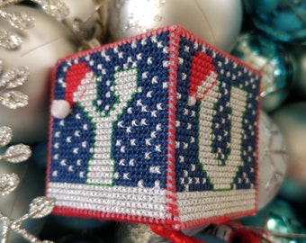 Christmas Cross Stitch Ornament DIY Kit - Noel or Yule - Perfect gift for friends and family - Crossstitch Bauble