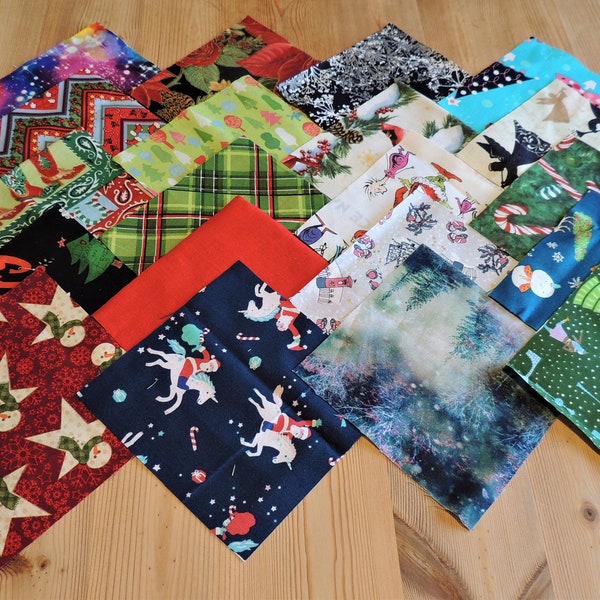 Christmas Fabrics Charm Pack (20 x 5" squares)