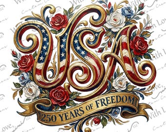 America 250 Semiquincentennial Image, 4th of July, Independence Day, Memorial Day, Eagle, Flag Digital Download