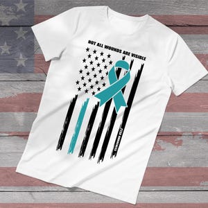 PTSD, Veteran Mental Health, Teal Ribbon, Veteran Suicide Awareness, Fight PTSD, Not All Wounds Are Visible, PTSD Warrior Digital Files