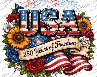 America 250 Semiquincentennial Image, 4th of July, Independence Day, Memorial Day, Eagle, Flag Digital Download