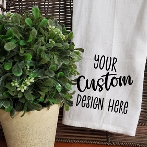 Personalized Kitchen Towel, Wedding Gift, Housewarming Gift, Personalized Dish Towel, Classic Cotton Flour Sack Towel