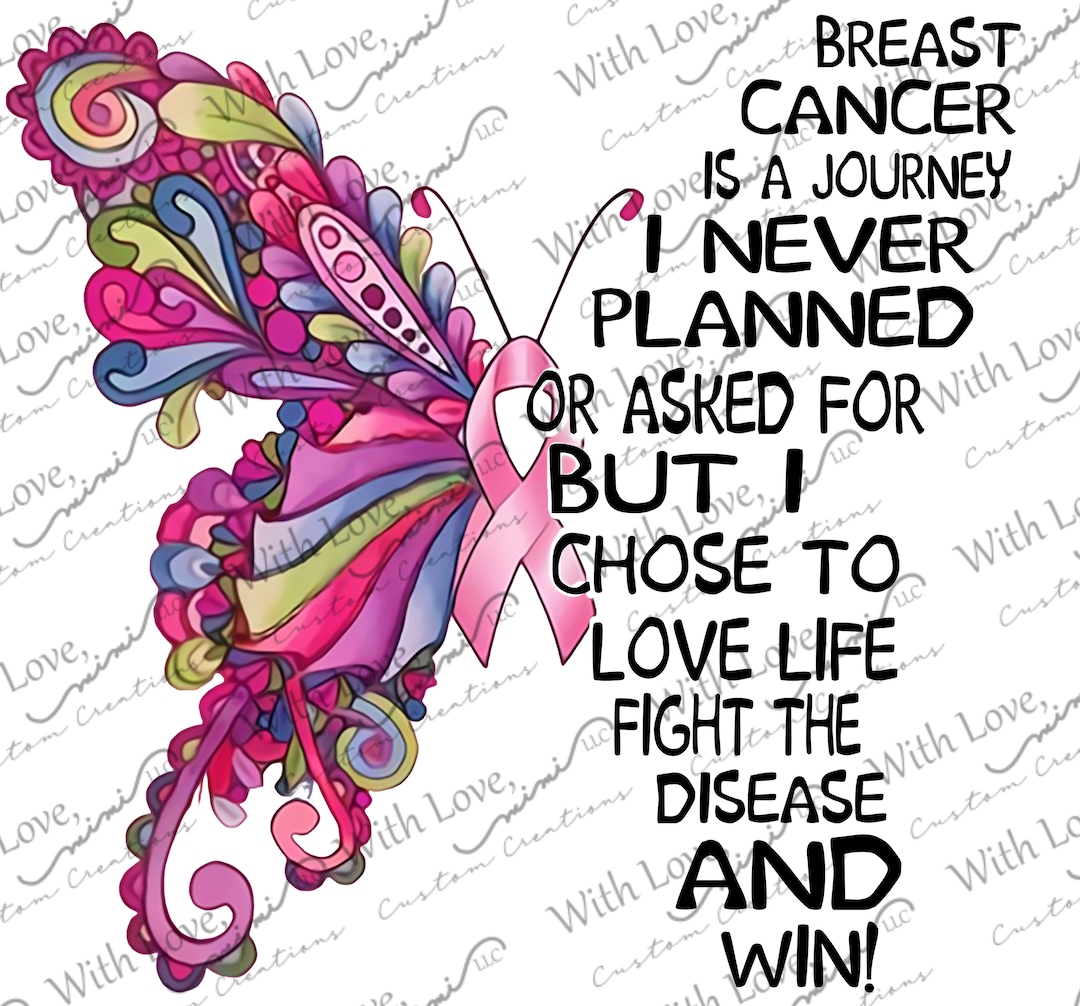 Digital Download Breast Cancer Journey Won PNG and JPEG File - Etsy