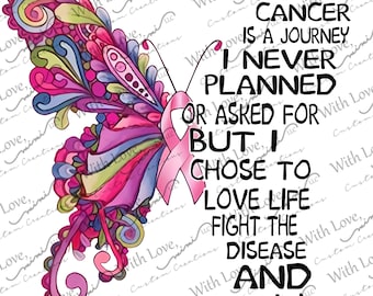 Descarga digital de archivos PNG y JPEG de Breast Cancer Journey Won