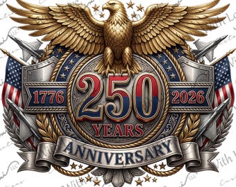 America 250 Semiquincentennial Image, 4th of July, Independence Day, Memorial Day, Eagle, Flag Digital Download