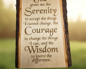 Serenity Prayer, Custom Prayer, Bible Verse, Serenity Prayer Engraved, Faith Art, Christian Decor, Engraved Christian Gift, Religious Gift