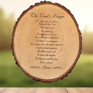 The Lord's Prayer, Custom Prayer, Bible Verse, Lord's Prayer Engraved ...