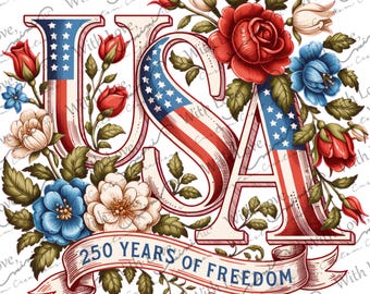 America 250 Semiquincentennial Image, 4th of July, Independence Day, Memorial Day, Eagle, Flag Digital Download