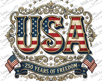 America 250 Semiquincentennial Image, 4th of July, Independence Day, Memorial Day, Eagle, Flag Digital Download