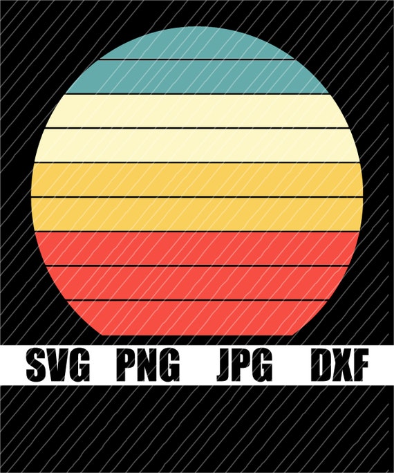 Download Retro Vintage Sunset Evergreen Svg Png Sunrise Background Etsy