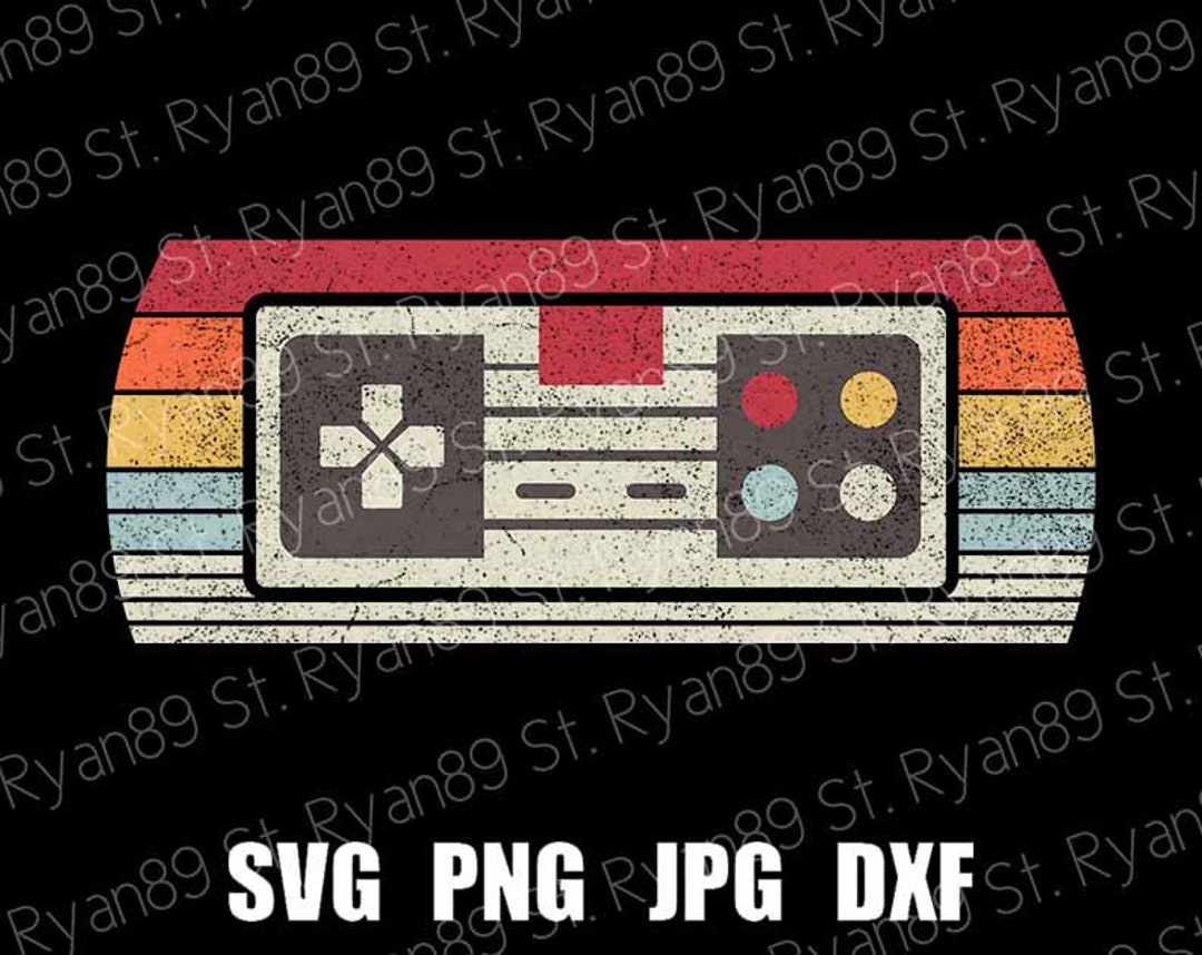 Vintage Retro Video Game Old School Console Controllers Svg, Png, Jpg ...