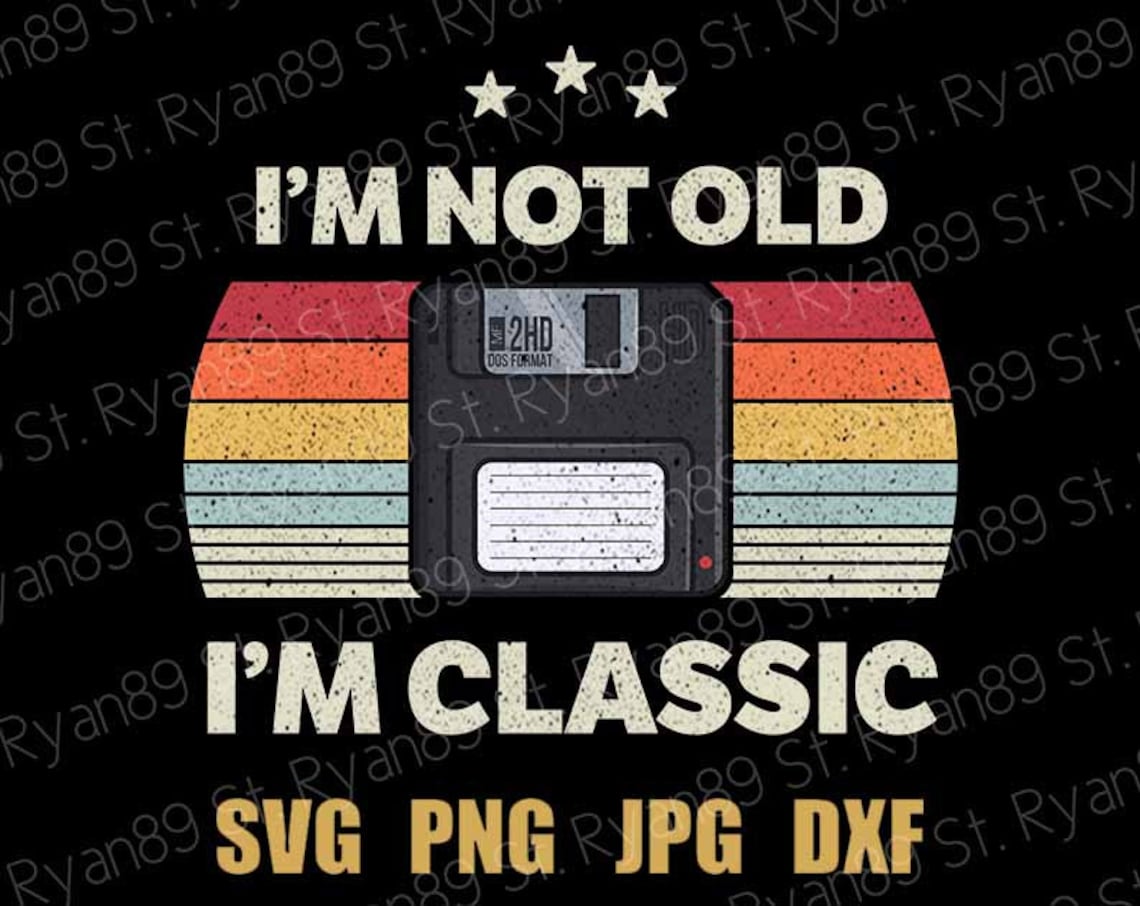 Je Ne Suis Pas Vieux Je Suis Vintage Vintage Rétro Style Je ne suis pas vieux je suis classique SVG | Etsy