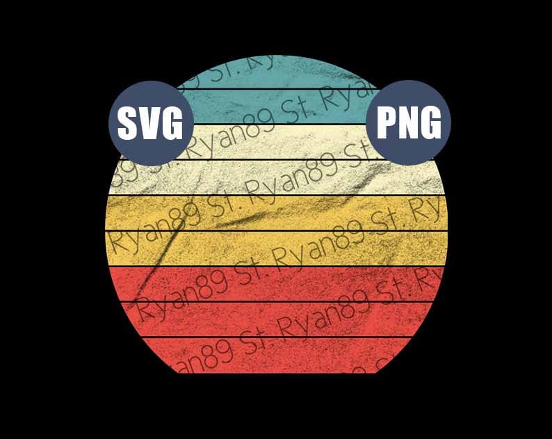 Download Distressed Retro Vintage Sunset Evergreen SVG PNG Sunrise | Etsy