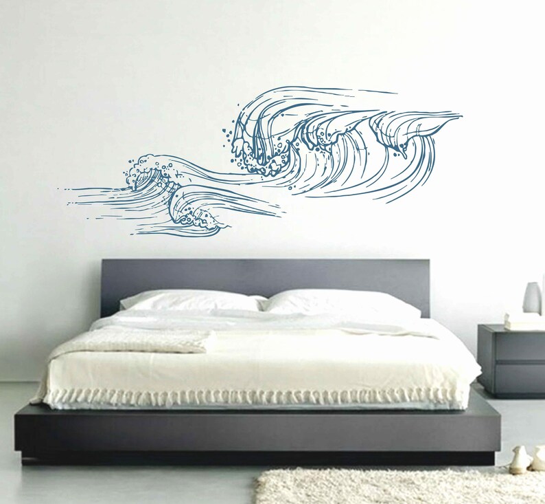 Ocean Wave Wall Decals Sticker Ocean Beach Wall Stickers Etsy