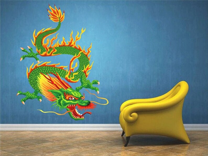Japanese dragon Wall Decals Sticker mythical Wall Decals Etsy