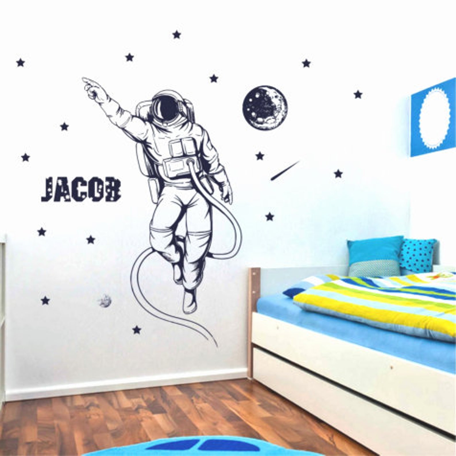 Astronaut Wall Decals Sticker Cosmonaut Wall Decal adik3950 Etsy