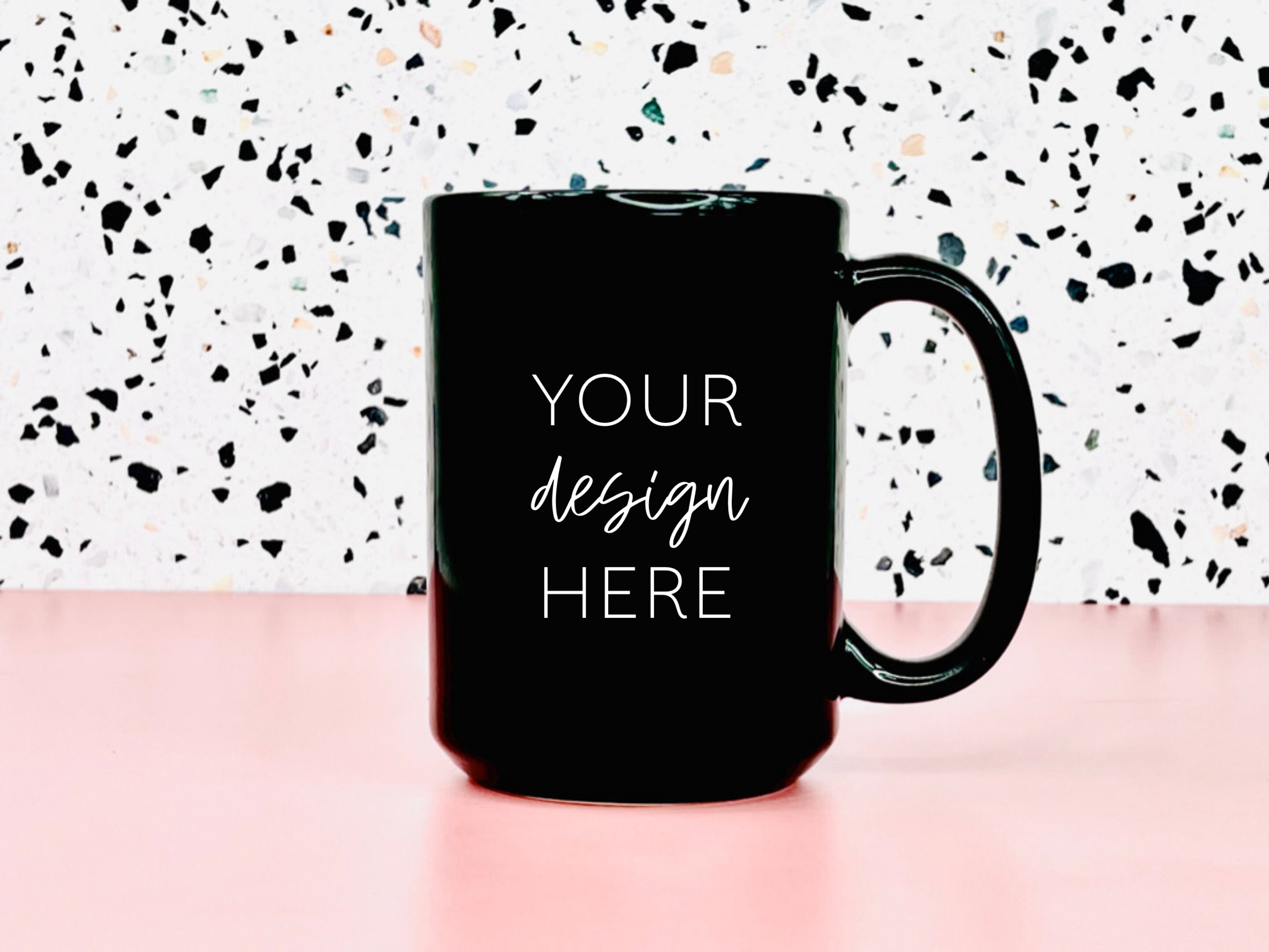 Download 15oz Black Mug Mockup Photo JPEG Image 300 DPI Side View | Etsy