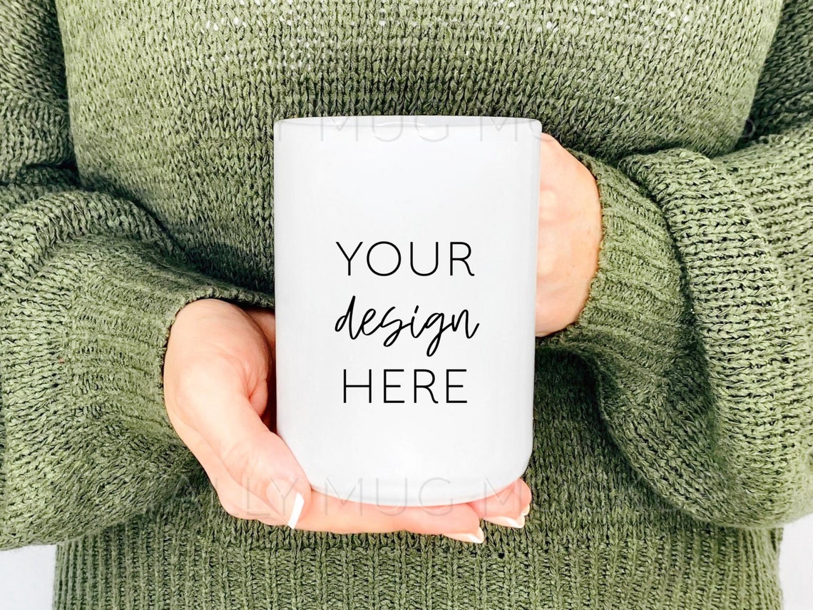Download 15oz White Mug Mockup Photo JPEG Image 300 DPI Front | Etsy