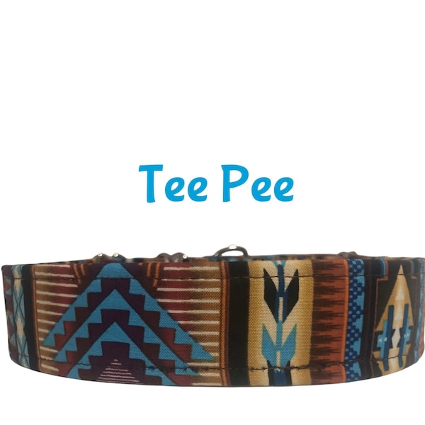 Teepee Buckle Dog Collar| wide dog collar, large dog collar, large breed, big dog collar, mastiff, great dane,custom dog collar