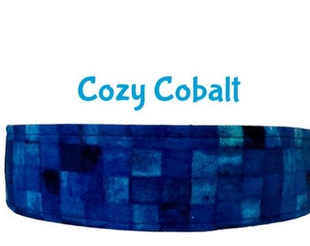 Cozy Cobalt Dog Collar| Large Dog Collar|  wide dog collar| large dog collar| small dog collar| Giant| big dog| Mastiff| Greyhound