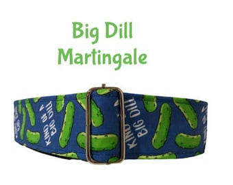 Big Dill Martingale Dog Collar| Pickles| Large Collar| Extra Large Martingale|  Great Dane| Mastiff| Greyhound