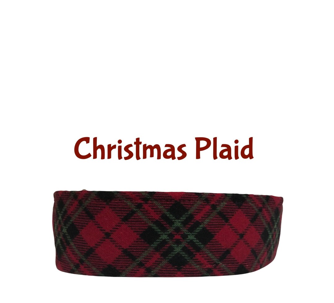 Christmas Plaid Wide Collar Large Dog Collar 2 Inch Large Etsy