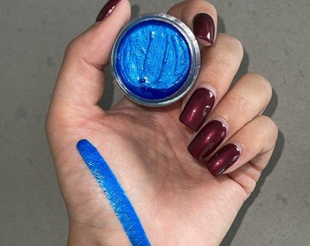 Blue Eyeliner, Graphic Eyeliner, Royal Shimmery Blue, Water Activated Makeup