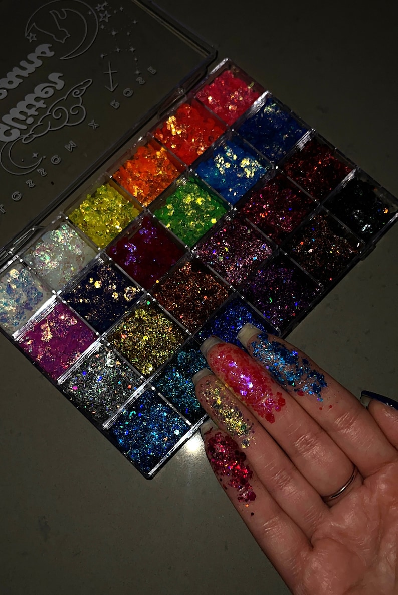 Makeup Glitter Palette, 24 Glitter Palette, Glitter Gel