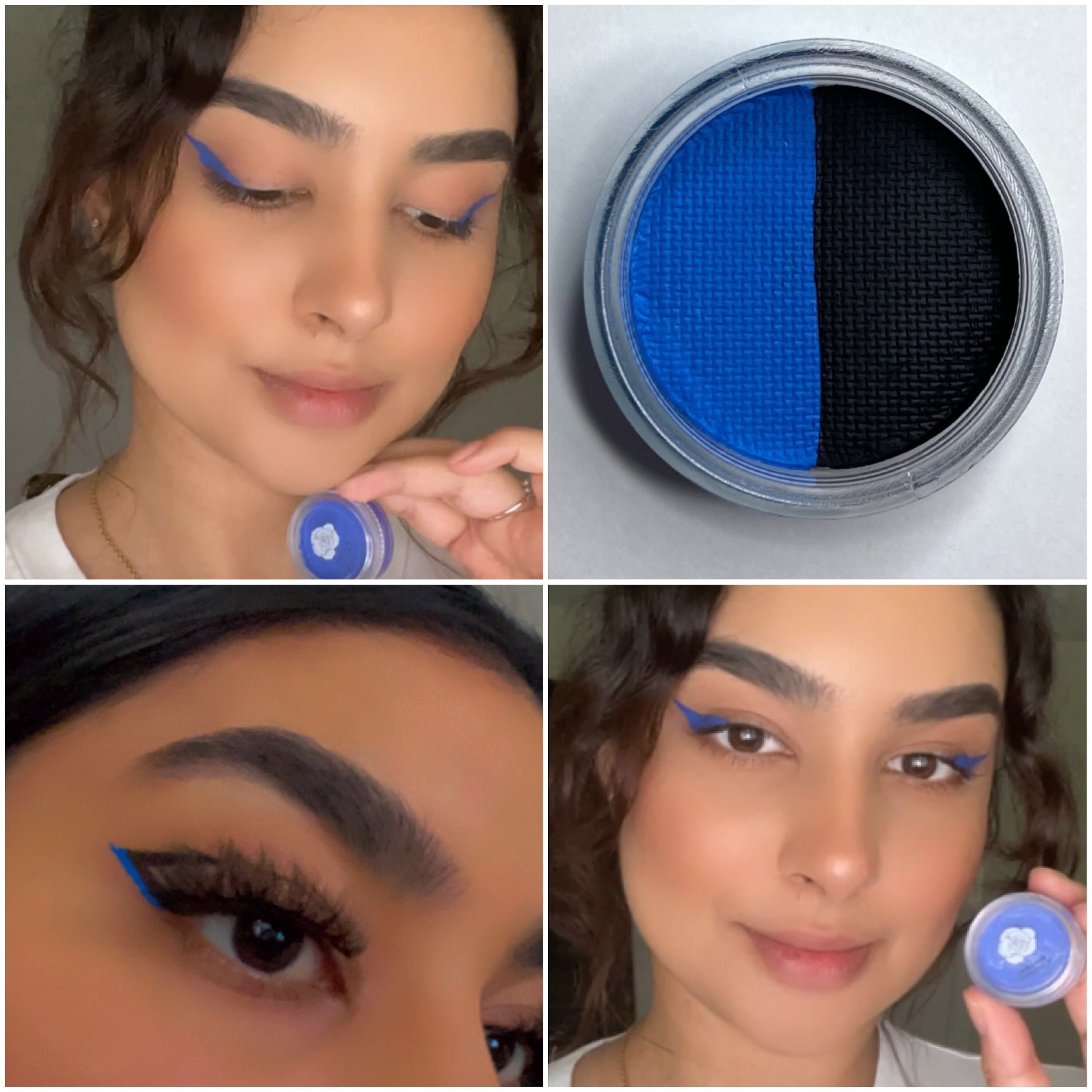 Blue Eyeliner, Graphic Eyeliner, Black Eyeliner, 2 in 1 