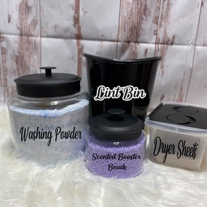 Laundry Room Decor set, Organization for Laundry Room, Storage for Washing Powders