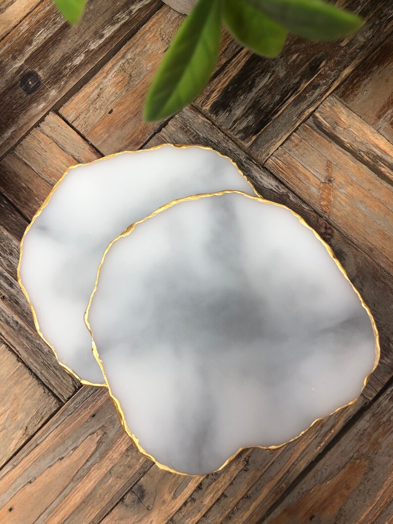Marble Coasters Customizable Resin Coaster Sets Marble and Etsy