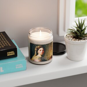 Saint Zita of Lucca Prayer Candle (Option 3) - Scented Soy Candle, 9oz