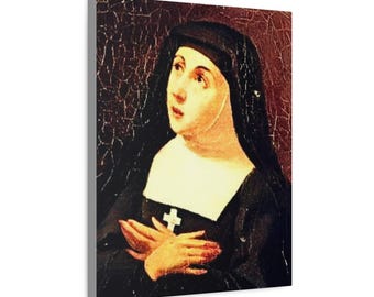 St. Margaret Mary Alacoque Portrait (Option 2) - Canvas Gallery Wraps