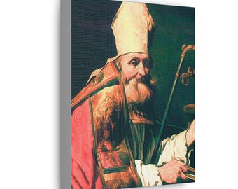 Porträtt av Sankt Ambrosius (Alternativ 2) - Canvas Gallery Wraps