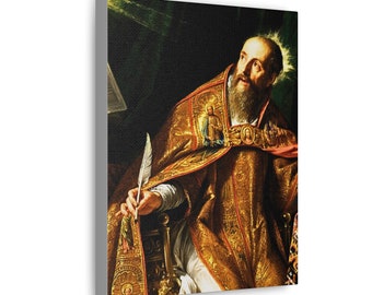 Porträtt av Sankt Augustinus av Flodhästen (Alternativ 2) - Canvas Gallery Wraps