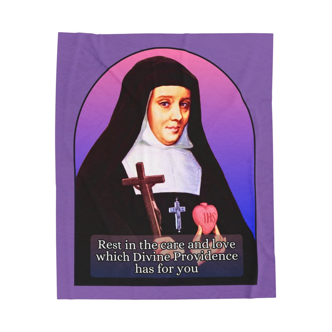 Saint Jane De Chantal Quote Velveteen Plush Blanket Etsy