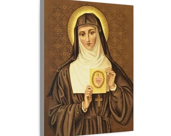 St. Margaret Mary Alacoque Portrait (Option 1) - Canvas Gallery Wraps