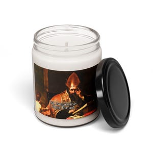 St. Augustine of Hippo Catholic Saint Prayer Candle - Scented Soy Candle, 9oz