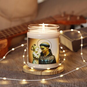 Saint Anthony of Padua Prayer Candle - Scented Soy Candle, 9oz