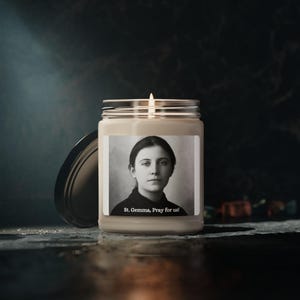 St. Gemma Prayer Candle - Scented Soy Candle, 9oz