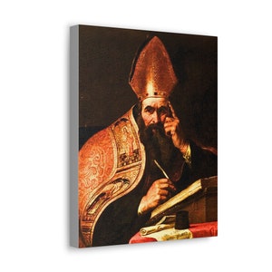 St. Augustine of Hippo Portrait - Canvas Gallery Wraps