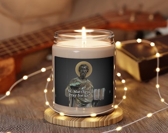 Saint Matthew Prayer Candle - Scented Soy Candle, 9oz